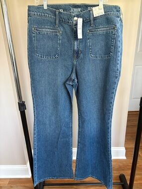 NWT J. Crew Medium Blue ‘96 Flare Denim Jeans